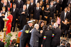 رییس جمهور در مراسم وداع و بزرگداشت هوگوچاوز